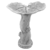 Betonnen vogelbad met boomstam 59 cm