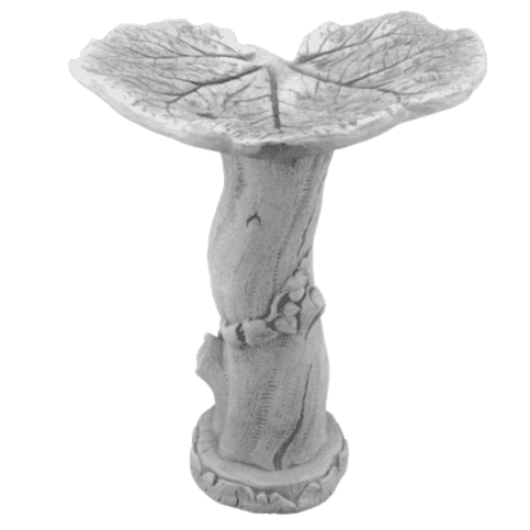 Betonnen vogelbad met boomstam 59 cm