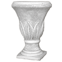 Klassieke betonnen bloempot met gedetailleerde reliëfs 57 cm