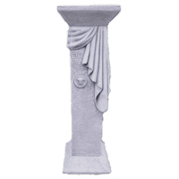 Griekse sokkel met Medusa embleem 98 cm hoog