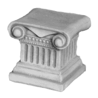 Klassieke zuilvoet klein 23 cm