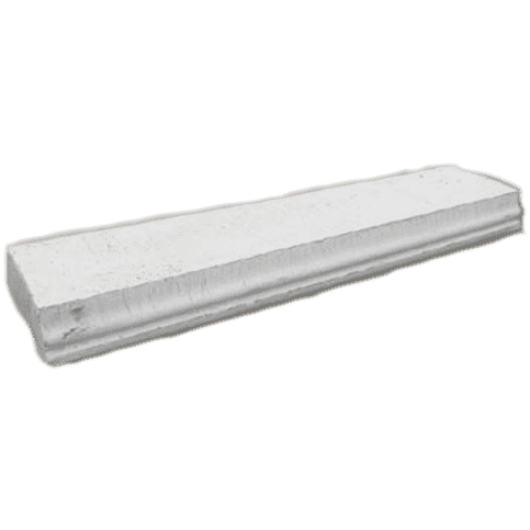 Wit betonnen blok met decoratieve rand 96x22x7 cm