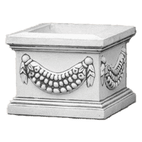 Klassieke steensculptuur plantenbak rond 27 cm