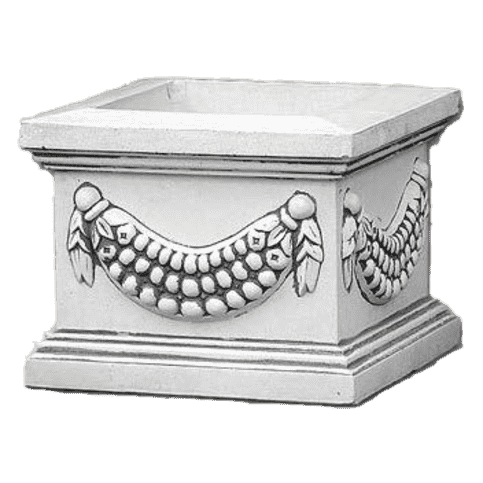 Klassieke steensculptuur plantenbak rond 27 cm