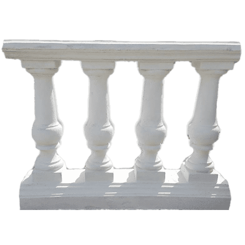 Witte betonnen balustrade reling 77 cm hoog