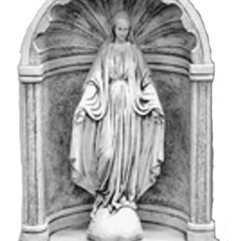 Maria beeld in sierlijke nis