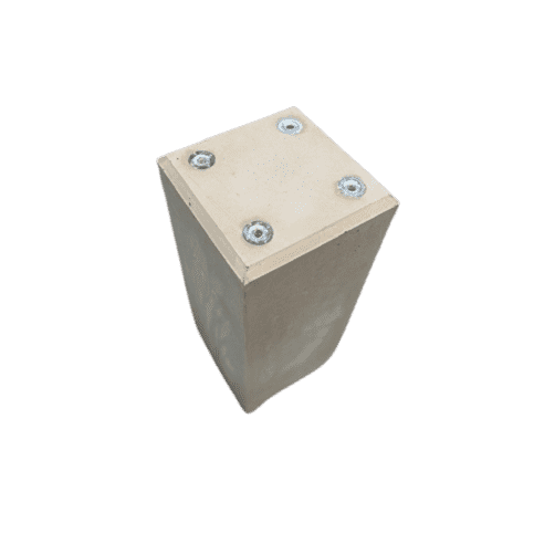 Betonpoer 22x22 en 50 cm hoog grijs M10
