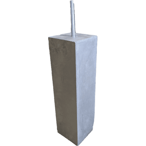 Betonpoer 14x14 en 50 cm antraciet M16