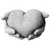 Handen met hart H11 cm