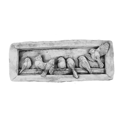 Wandbord vogel 35x14x2 cm