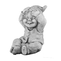 Trol klein handen hoog