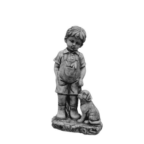 Jongen met hond H45 cm