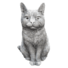 Poes zittend H30 cm