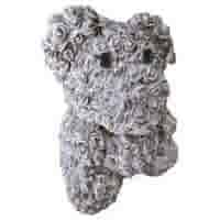 Beer met roosjes H35 cm