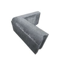 Gazonband 10x20 cm bocht 90º uitwendig antraciet beton