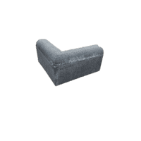 Gazonband 10x20 cm bocht 90º uitwendig antraciet beton