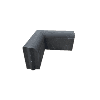 Gazonband 10x20 cm bocht 90º inwendig antraciet  beton