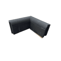 Gazonband 10x20 cm bocht 90º inwendig antraciet  beton