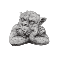 Gargoyle denker rechts H19 cm