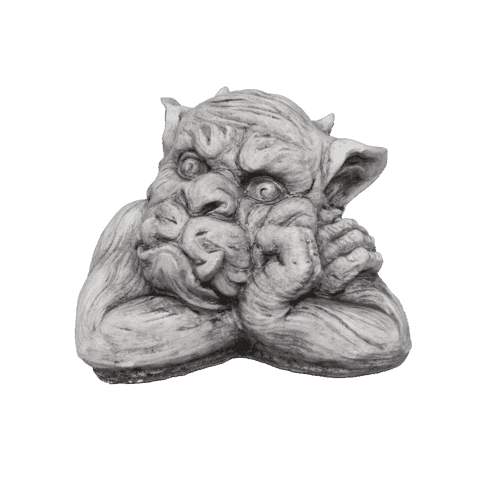 Gargoyle denker rechts H19 cm