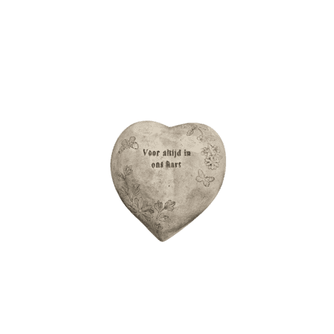 Hart met tekst 17x15 cm