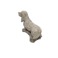 Basset hondenbeeld van beton H36 cm