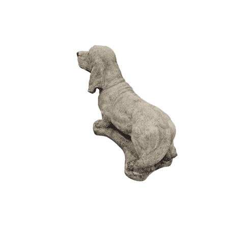 Basset hondenbeeld van beton H36 cm