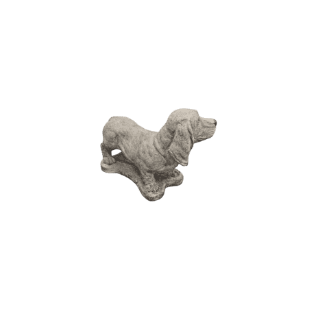 Basset hondenbeeld van beton H36 cm