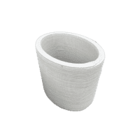 Betonnen 3D print bloembak ovaal 80x60xH60 cm