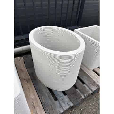 Betonnen 3D print bloembak ovaal 80x60xH60 cm