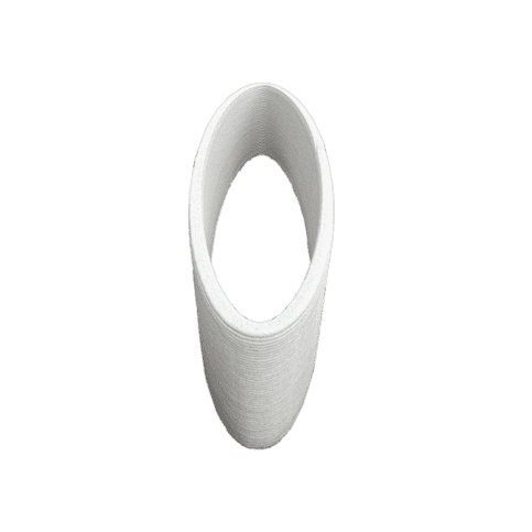 Betonnen 3D print bloembak ovaal 237x60xH50 cm