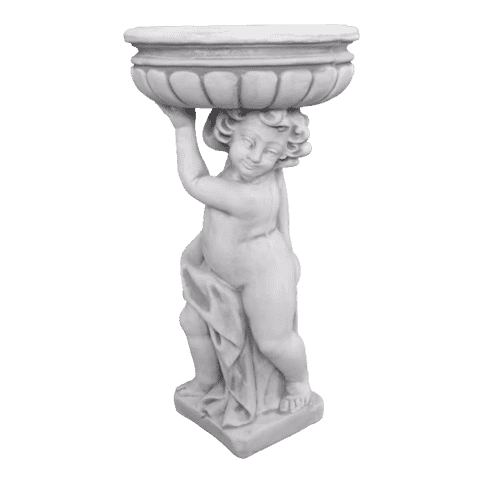 Cherubijn met sierlijke kom rechts 90 cm