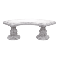 Sierlijke ronde betonnen tuinbank 135 cm