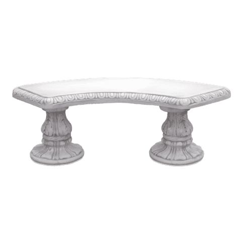 Sierlijke ronde betonnen tuinbank 135 cm
