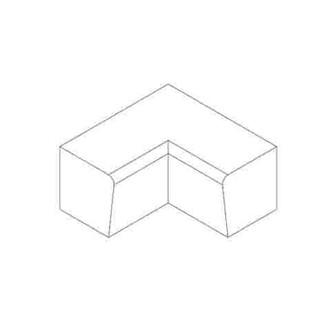 Betonnen Parkband binnenbocht 100x100 cm