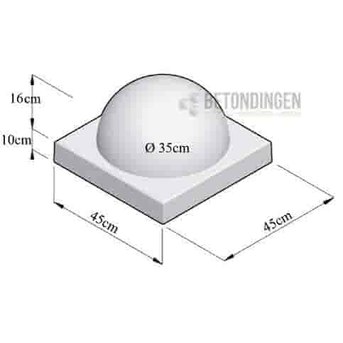 Parkeerbol klein op voet geel Ø35 cm