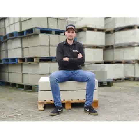 Funderingsblokken 80x80x15 cm hoog 4x M16 + gat