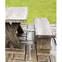 Stonewood bank 200 cm - Beton met houtlook