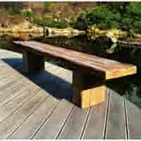 Stonewood bank 200 cm - Beton met houtlook