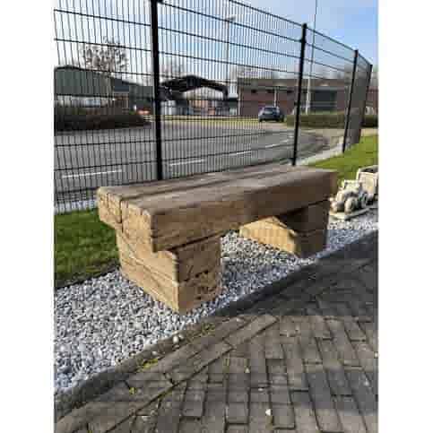 Stonewood blokbank 150 cm met houtlook