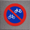 Stoeptegel verboden fietsen en bromfietsen te plaatsen antraciet