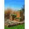 Bloembak Stonewood 45x45 cm en 80 cm hoog met galgavaniseerde inzet