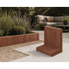 L element 40 cm hoog en 50 cm breed roestbruin