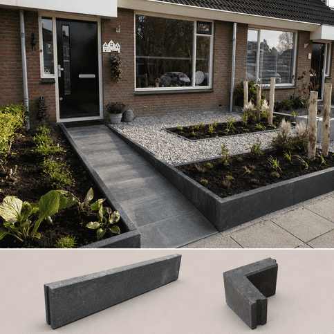 Betonbanden 6x15x100 antraciet
