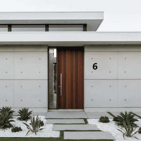RVS huisnummer zwart 6 (plak)