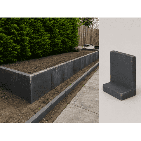 L elementen 40 cm hoog en 50 cm breed antraciet