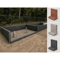 L elementen 80 cm hoog en 50 cm breed antraciet