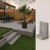 L elementen 40 cm hoog en 50 cm breed grijs