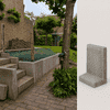 L elementen 100 cm hoog en 50 cm breed grijs