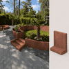 L element 100 cm hoog en 50 cm breed roestbruin